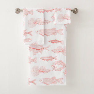 Fishes Bath Towel Set