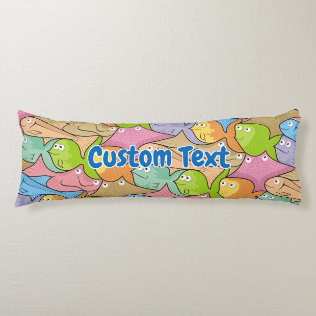 Fishes cartoon body pillow (Front)