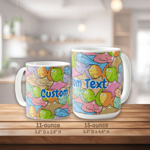 Fishes cartoon coffee mug
