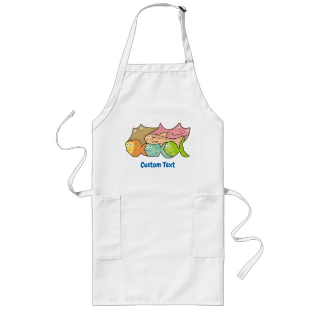 Fishes cartoon long apron (Front)