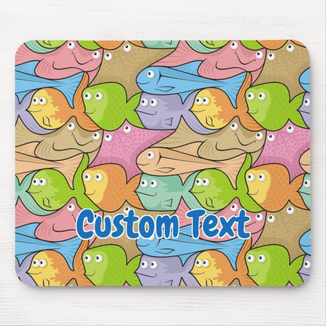 Fishes cartoon mouse pad (Front)