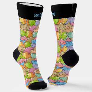 Fishes Cartoon Pattern Socks