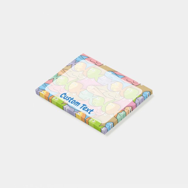 Fishes cartoon post-it notes (Angled)