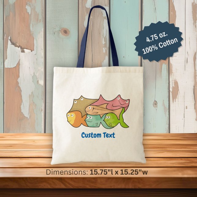 Fishes cartoon tote bag (Creator Uploaded)