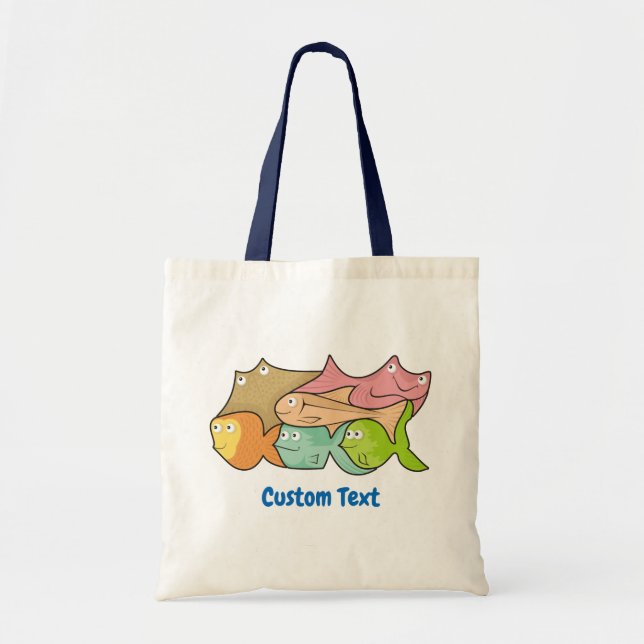 Fishes cartoon tote bag (Front)