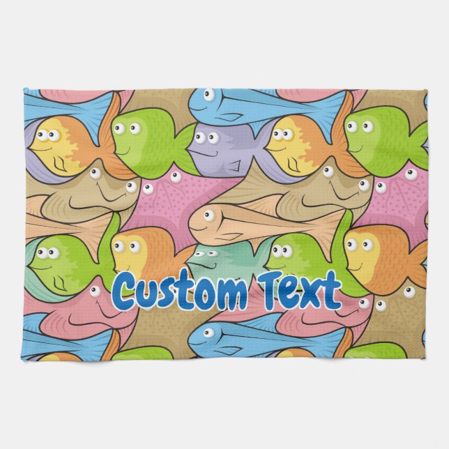 Fishes cartoon towel (Horizontal)