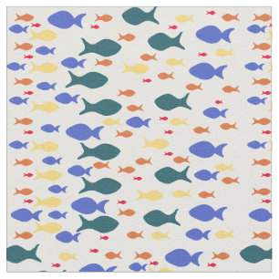 Fishes Custom Combed Cotton (56" width) Fabric