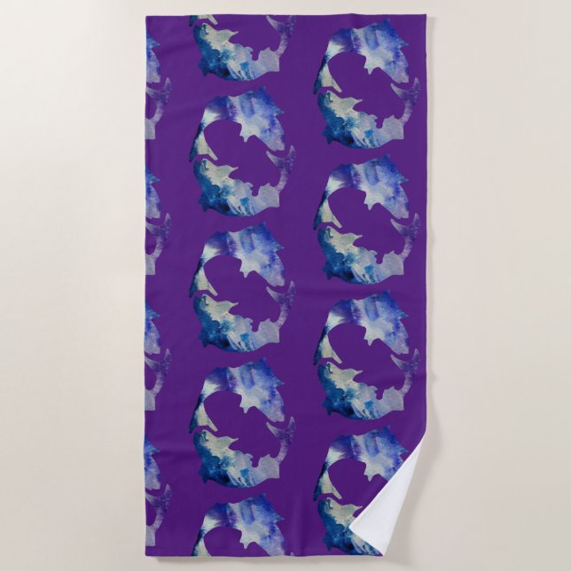 Fishes dream beach towel (Front)