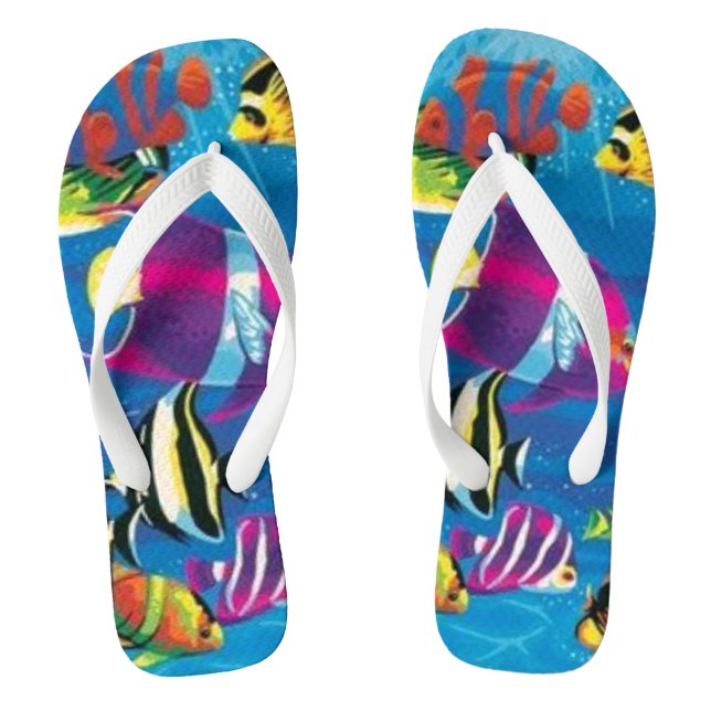 Fishes Flip Flops (Footbed)