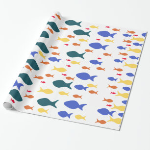 Fishes Glossy Wrapping Paper, Paper