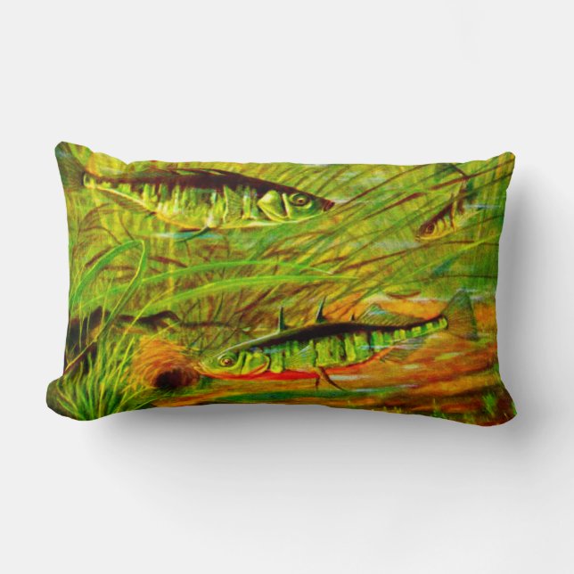 Fishes Lumbar Pillow (Front)