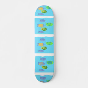 fishes painting skateboard