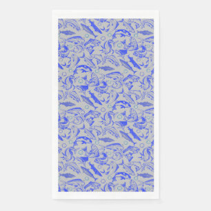 Fishes pattern blue 10.b Lgrey BG Napkin