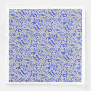 Fishes pattern blue 10.b Lgrey BG Napkin