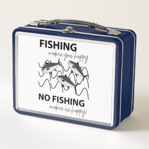 Fishes Swimming In Water Fishing Metal Lunch Box
