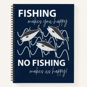 Fishes Swimming In Water Fishing Notebook