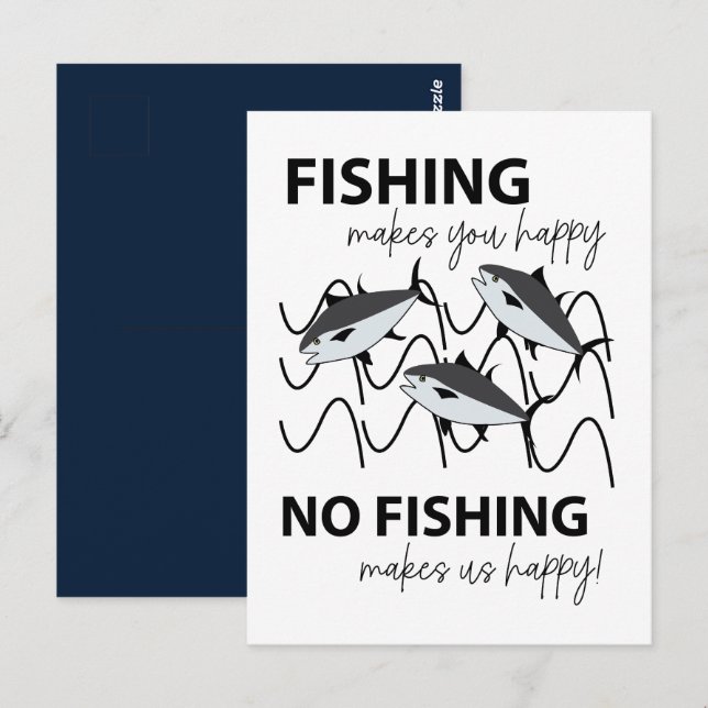 Fishes Swimming In Water Fishing Postcard (Front/Back)