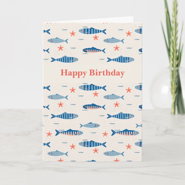 Fishies Happy Birthday Card (Front)