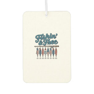 Fishin’ & Free Patriotic Fishing Lure Vintage Air Freshener
