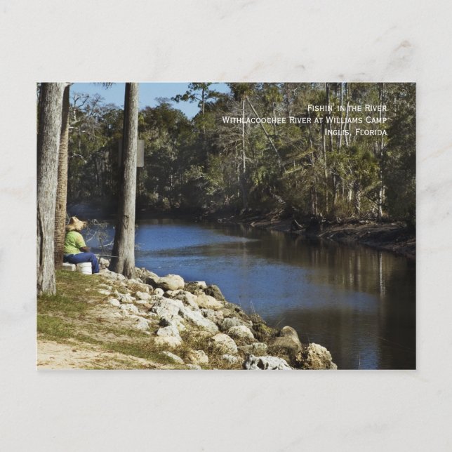 Fishin' on the River Carte postale (Devant)