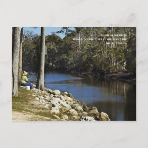 Fishin' on the River Postcard