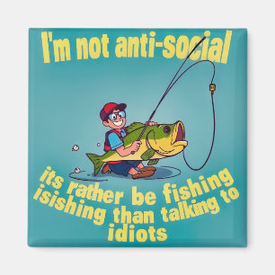 Fishin' Over Chit-Chat Magnet