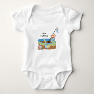 Fishing 1 (personalized) baby bodysuit