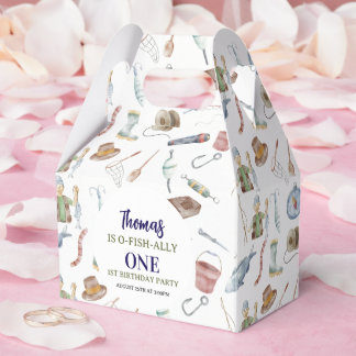 Fishing 1st Birthday | O-Fish-Ally One party Favor Box