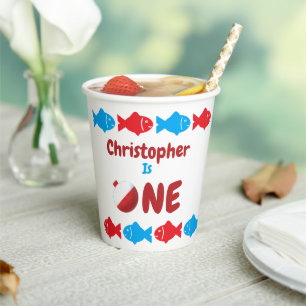 Fishing 1st Birthday Paper Cups