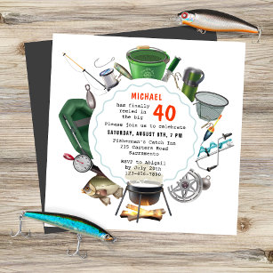 Fishing 40th Birthday card-in-a-box for men #40thbirthday #40th