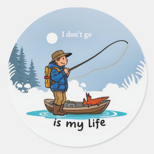 Fishing: A Way of Life Classic Round Sticker (Front)