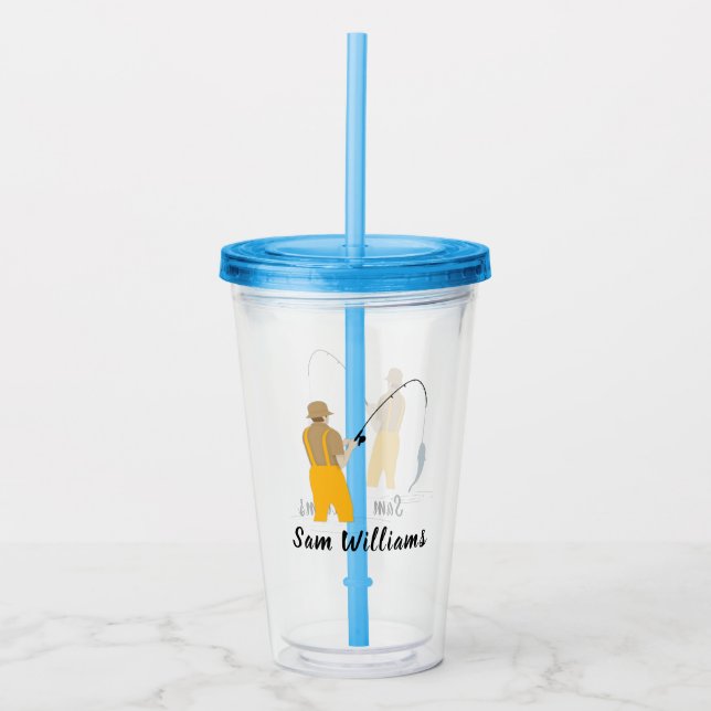 Fishing Acrylic Tumbler (Front)