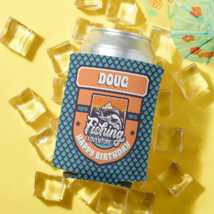 Fishing Adventure Birthday Can Cooler