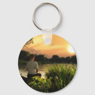 Fishing Alone Keychain