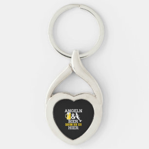 Fishing and Beer Keychain
