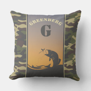 Fishing and Camo Outdoor Pillow