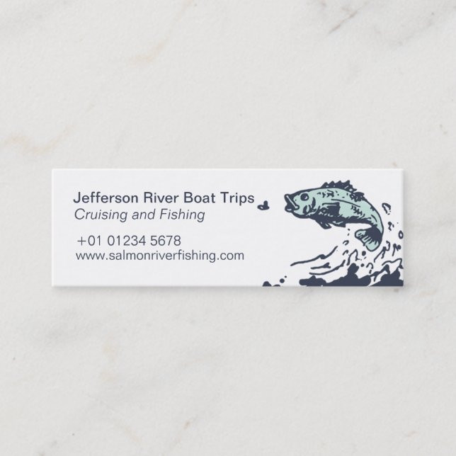 Fishing and crusing admit one skinny business card (Front)