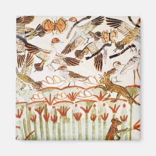 Fishing and fowling in the marshes magnet