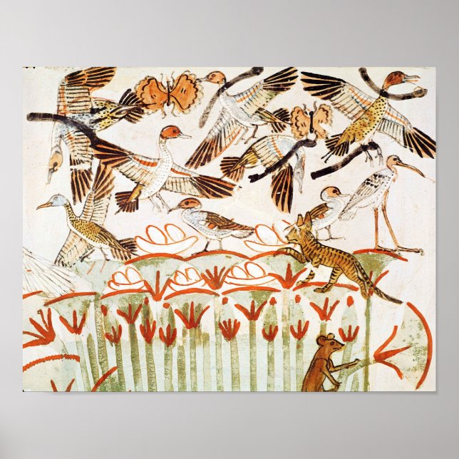 Fishing and fowling in the marshes poster (Front)