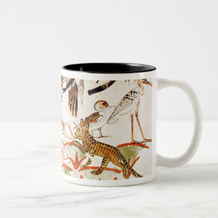 Fishing and fowling in the marshes Two-Tone coffee mug