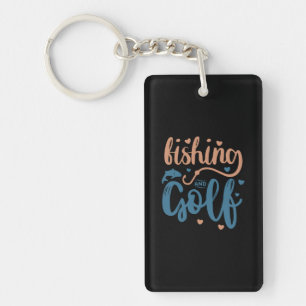 Fishing And Golf Keychain