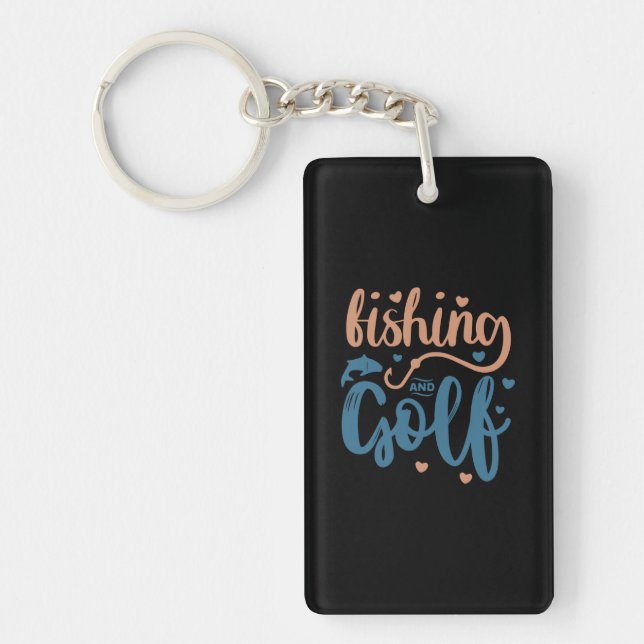 Fishing And Golf Keychain (Front)