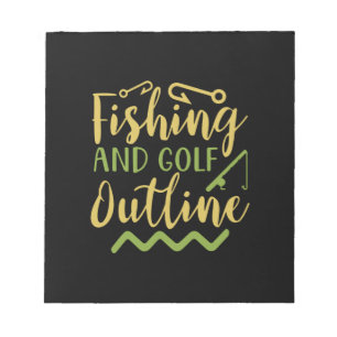 Fishing And Golf Outline Notepad