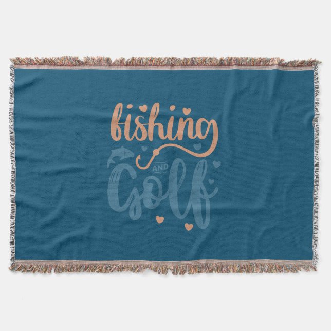 Fishing And Golf Throw Blanket (Front)