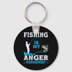 Fishing And Hunting Is My Anger Managements Funny  Keychain