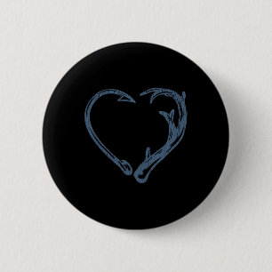 Fishing And Shed Hunter Funny Hunting Fish Deer Gi 2 Inch Round Button