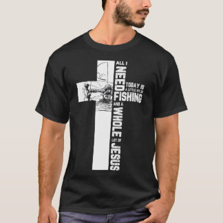 Fishing Angler Cross Jesus Christian Quote Gifts T-Shirt