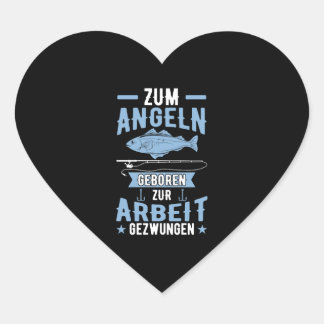 Fishing Angler Fishing Sayings Fish Fishing   Heart Sticker
