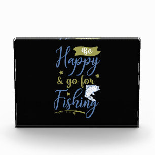 Fishing Art Be Happy Go For Fishing Photo Block