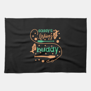 Fishing Art Daddy Fisher Friends Kitchen Towel